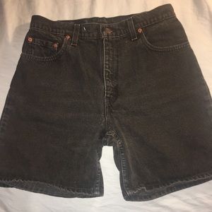 High Waist Black Levi Shorts